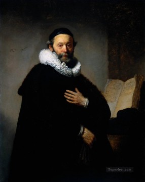  Rembrandt Pintura - Retrato de Johannes Wtenbogaert Rembrandt